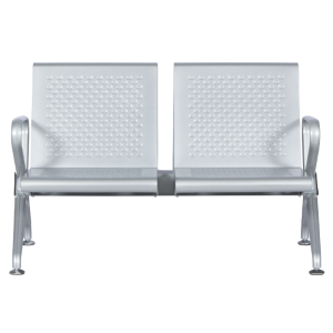 Посетителска пейка с 2 места Carmen CR-1031-2 - сребърна