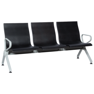 Посетителска пейка с 3 места Carmen CR-1037-3 - черна