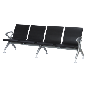 Посетителска пейка с 4 места Carmen CR-1035-4 - черна
