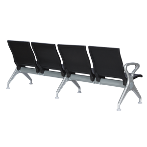 Посетителска пейка с 4 места Carmen CR-1035-4 - черна