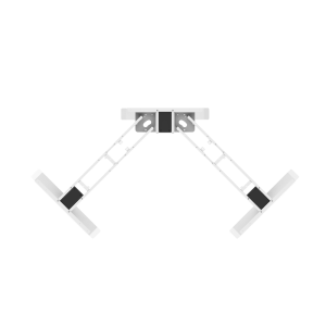 Повдигаща рамка за регулируемо ъглово бюро Carmen CR-223 C - бяла