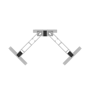 Повдигаща рамка за регулируемо ъглово бюро Carmen CR-223 C - сива