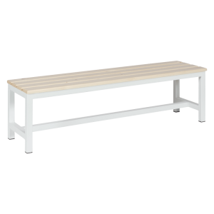 Пейка за съблекалня Carmen 150-1 - 150x40.5x42.5 см - бяла
