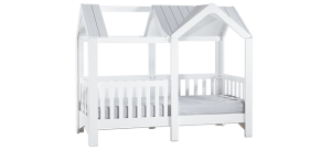 Детско легло къща Монтесори MIAMI 100 х 200 - бяло