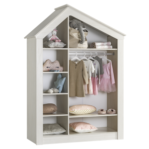 Трикрилен детски гардероб PINK HOUSE