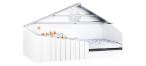 Детско легло къща Монтесори BIRD HOUSE 100 х 200