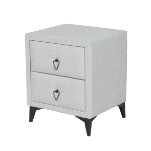 Нощно шкафче за спалня KOLAJEN LINEN - сив 02