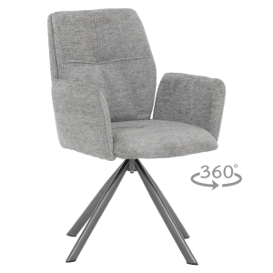 Трапезен стол BURY 2 - сив R 07