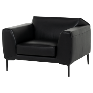 Кожен фотьойл RONDE LUX -1 - черен