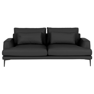 Кожен диван - тройка GRASTEN LUX  - черен
