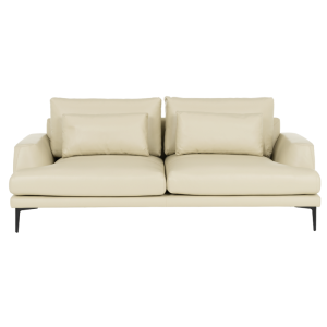 Кожен диван - тройка GRASTEN LUX - крем