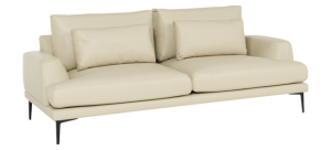 Кожен диван - тройка GRASTEN LUX - крем