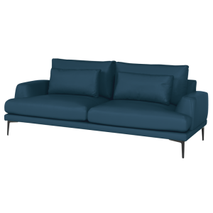 Кожен диван - тройка GRASTEN LUX  - син