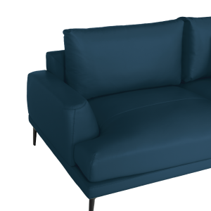 Кожен диван - тройка GRASTEN LUX  - син