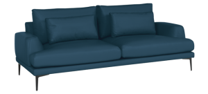 Кожен диван - тройка GRASTEN LUX  - син