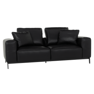 Кожен диван - двойка HALS LUX - черен