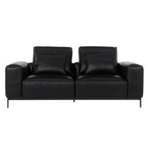 Кожен диван - двойка HALS LUX - черен