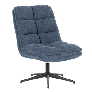 Кресло с табуретка JANET - синьо