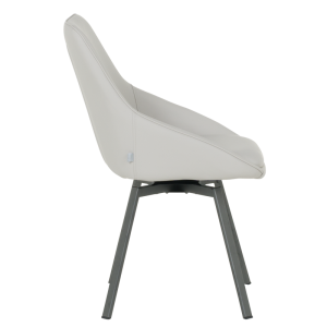 Трапезен стол WIGAN 2 силиконова кожа - светлосив 65