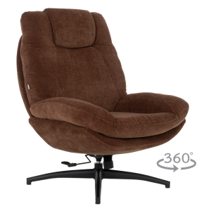 Кресло с табуретка PORTO - кафяво