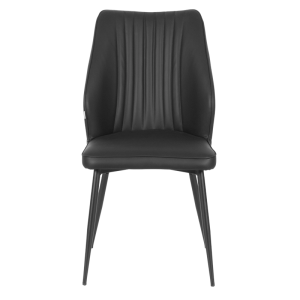 Трапезен стол LAREDO Y силиконова кожа - черен 60