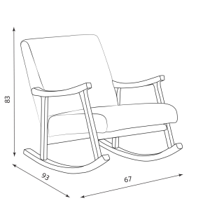 Люлеещ стол PEDRO - орех - син