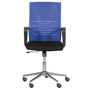 Работен офис стол Carmen 7041-1- черен - син