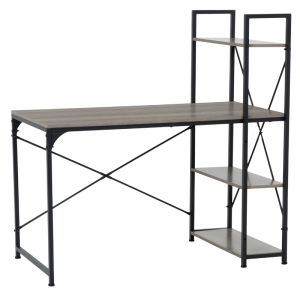 Бюро с етажерка TUZLA - сив дъб