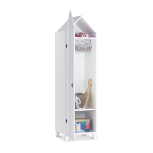 Еднокрилен гардероб ляв MIAMI - бял