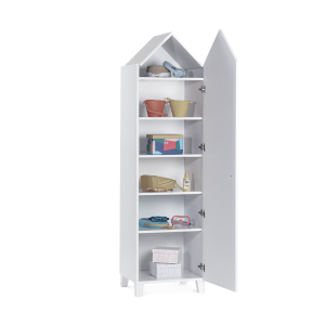 Еднокрилен гардероб десен MIAMI - бял