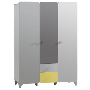 Трикрилен детски гардероб MINIA 143х53х200 см