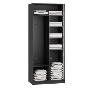 Двукрилен гардероб YORK - графит