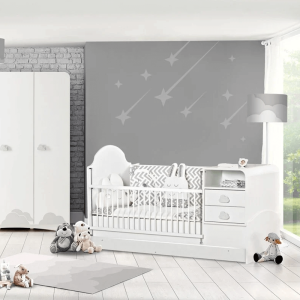 Бебешка кошара и детско легло 2в1 PORI 80 x 180