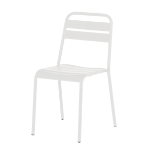 Метален градински стол ABA - бял