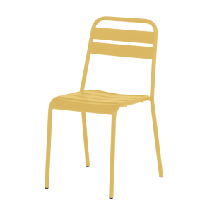 Метален градински стол ABA - жълт