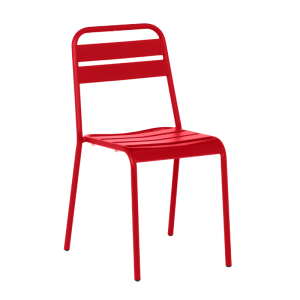 Метален градински стол ABA - червен