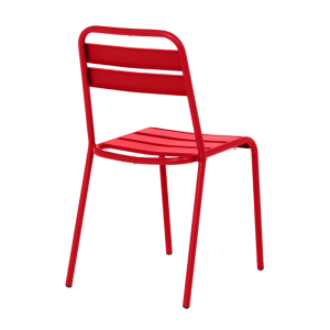 Метален градински стол ABA - червен