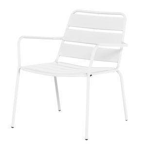 Метален градински стол SAKI - бял