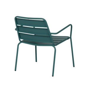 Метален градински стол SAKI - тъмнозелен