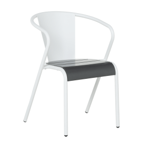 Метален градински стол KADUNA - бял