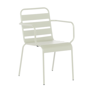 Метален градински стол INISA - светлосив