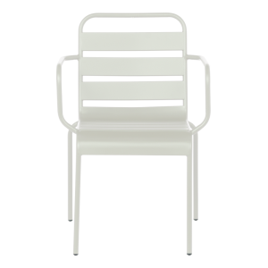 Метален градински стол INISA - светлосив