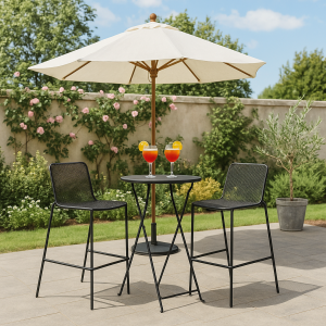 Метален кетъринг бар стол BAMA - черен