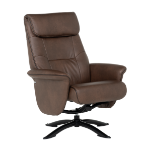 Кресло с табуретка EMA - кафяво