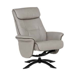 Кресло с табуретка EMA - светлосиво