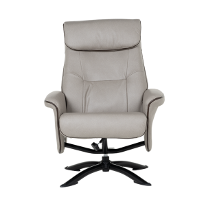 Кресло с табуретка EMA - светлосиво