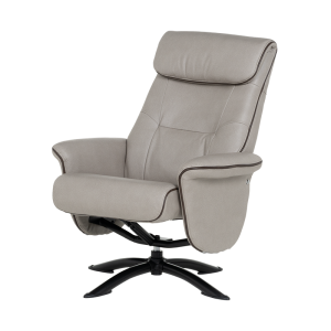 Кресло с табуретка EMA - светлосиво