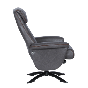 Кресло с табуретка EMA - тъмносиво