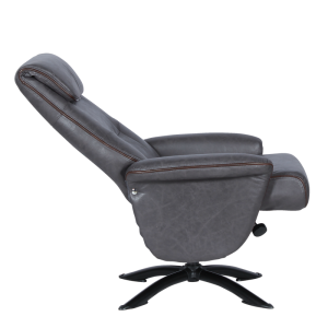 Кресло с табуретка EMA - тъмносиво