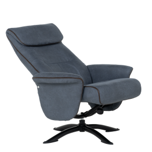 Кресло с табуретка EMA - синьо